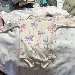 Lot of 2 Members Mark Carousel Print Kids One Piece